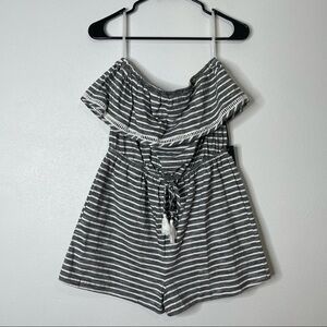 NWT Doe & Rae‎ Strapless Striped Romper Small